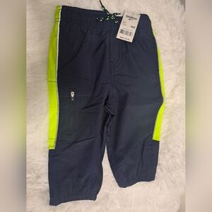 Oshkosh Track Jogger Navy Blue & Green Pants 18 Months #New